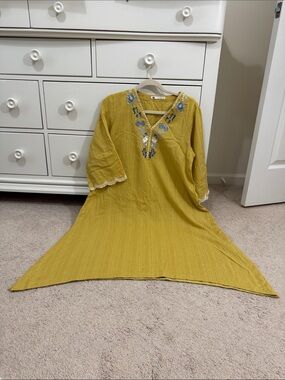 Khaadi embroidered cotton A line shirt